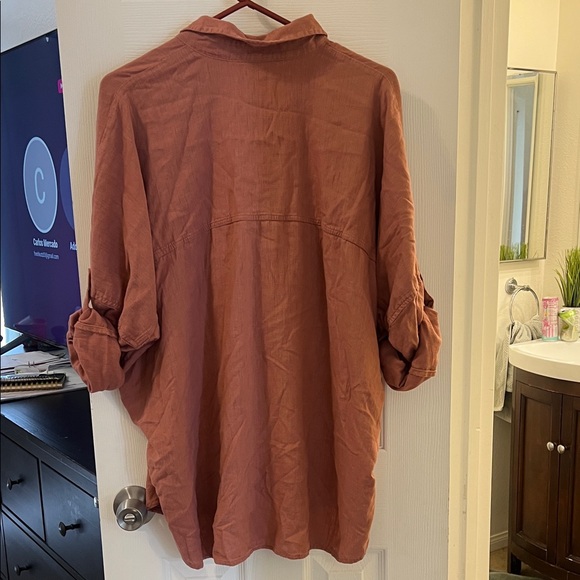 Rust Button-Up Shirt - Picture 5 of 5